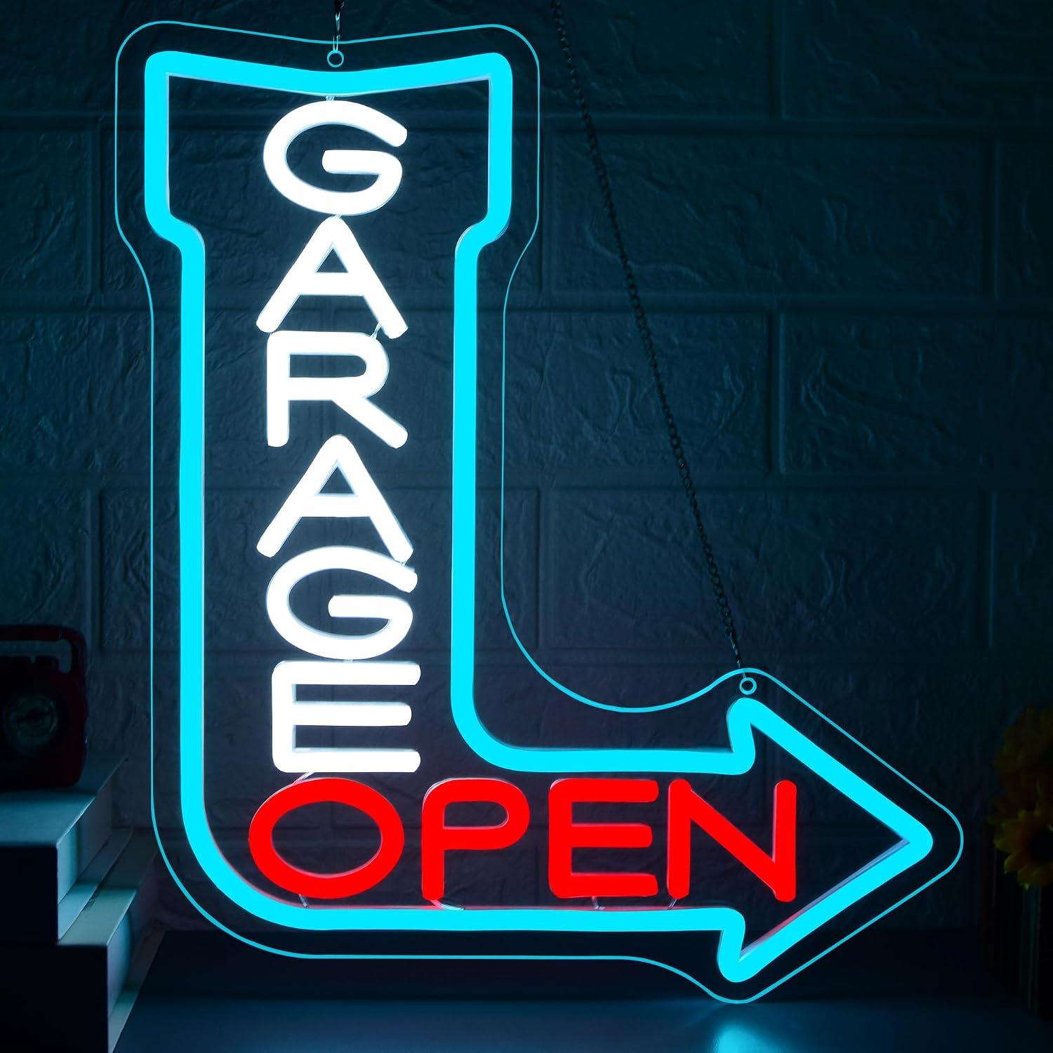 Auto Repair Shop Open - Enseigne néon LED USB à intensité