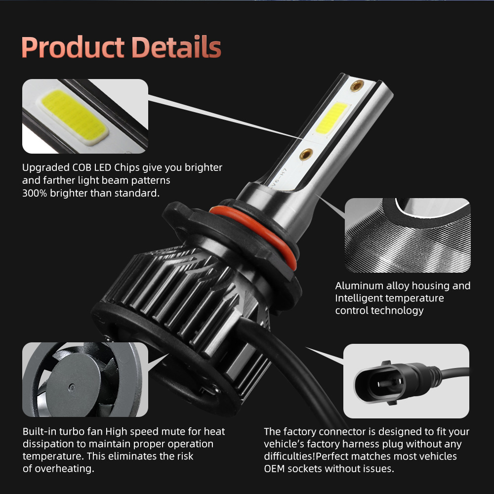 4 pièces LED 9005 phare de voi - Headlight Aiming Tool avis et prix